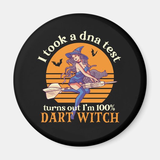 Ich nahm DNA-Test, ich bin Dart Witch Funny Hallow Magnet (Vorne)