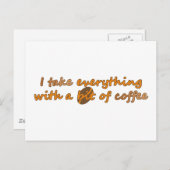 Ich nehme alles mit ein bisschen Kaffee (© Mira) Postkarte (Vorne/Hinten)
