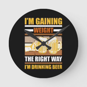 Ich nehme auf die richtige Weise zu, ich trinke Bi Runde Wanduhr