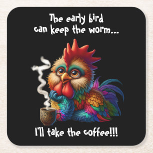 Ich nehme den Kaffee Rechteckiger Pappuntersetzer