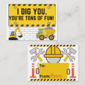 Ich nehme dir das BauValentin für Kinder Mitteilungskarte (Vorne/Hinten)