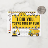 Ich nehme dir das BauValentin für Kinder Mitteilungskarte (Vorderseite/Rückseite Beispiel)