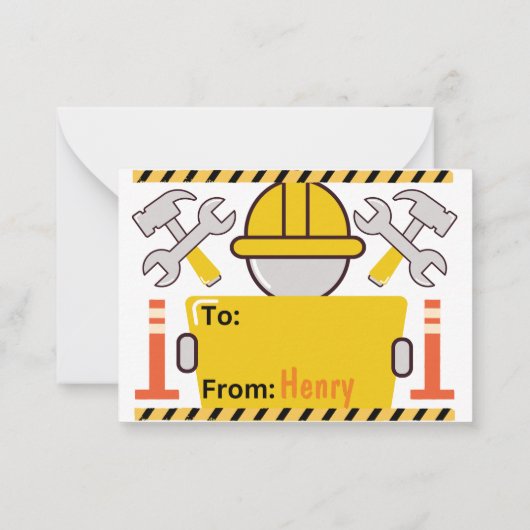 Ich nehme dir das BauValentin für Kinder Mitteilungskarte (Rückseite)