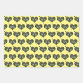 Ich nehme dir gelbe blaue Herzform Geschenkpapier Set (Vorderseite)