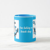 Ich nehme eine Strandtag-Zitat-Anker-Tasse Tasse (Zentrum)