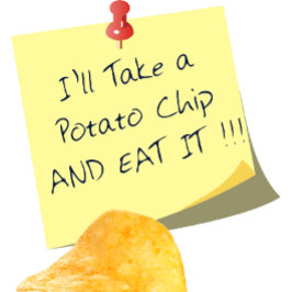 Ich nehme einen KartoffelChip und esse ihn!!! Zweifarbige Tasse