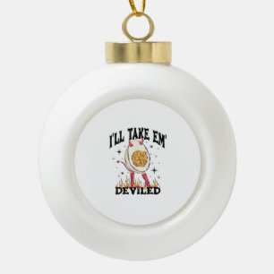 Ich nehme Em' geweihter Erntedank Funny Egg für mi Keramik Kugel-Ornament