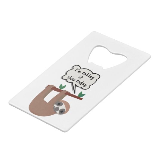 Ich nehme es heute langsam. geldbeutel flaschenöffner (Vorderseite Schrägansicht)