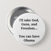 Ich nehme Gott, Gewehre und Freiheit… Button (Vorne & Hinten)