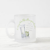 Ich nehme immer das Leben mit einem Korn der Mattglastasse (Links)