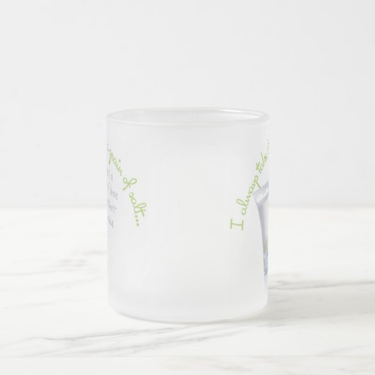 Ich nehme immer das Leben mit einem Korn der Mattglastasse (Mittel)