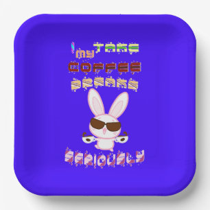 Ich nehme meine Kaffeepause ernst Pappteller