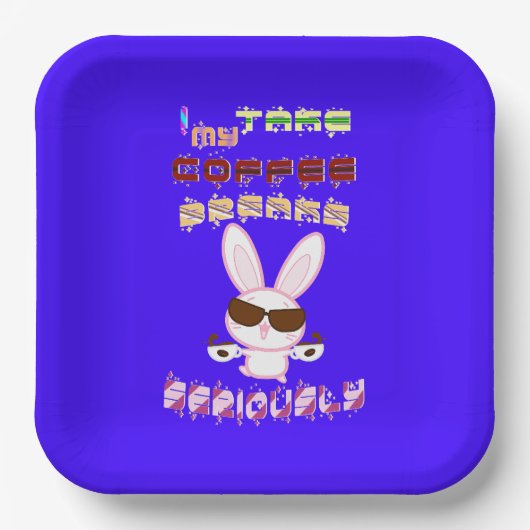 Ich nehme meine Kaffeepause ernst Pappteller (Vorderseite)