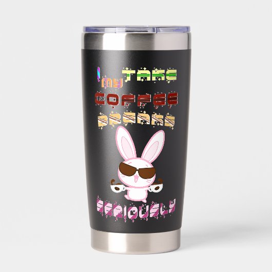 Ich nehme meine Kaffeepause ernst Thermobecher (Vorderseite)