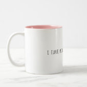 Ich nehme meine mit Blindenschrift-Tasse Zweifarbige Tasse (Links)