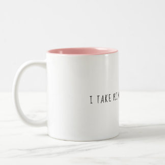 Ich nehme meine mit Blindenschrift-Tasse Zweifarbige Tasse