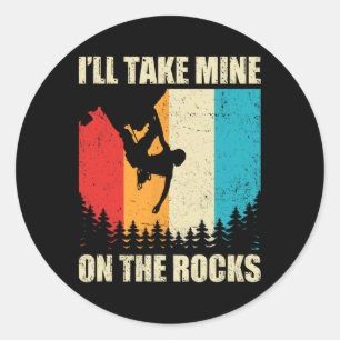 Ich nehme meines mit Eis Bouldering Boulder Klette Runder Aufkleber