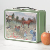 Ich nehme Monets Mohnfeld mit meinen Haustieren Se Metall Brotdose (Beispiel)