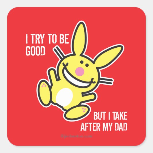 Ich nehme nach meinem Vater Quadratischer Aufkleber (Vorderseite)