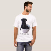 Ich nehme schwarze meine - schwarzer Mops-T - T-Shirt (Vorne ganz)