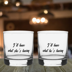 Ich nehme, was er/sie hat Lustig Whiskyglas