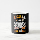Ich nenne Bootblatt Halloween Retro Ghost Kaffeetasse (Mittel)
