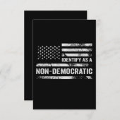 Ich nenne das nicht-demokratische amerikanische Fl Dankeskarte (Vorne/Hinten)