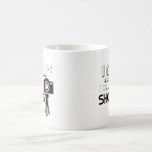 Ich nenne die Schüsse lustige Kaffeetasse (Mittel)