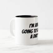 Ich nenne es einen schlechten Morgen Schwarz-weiß Zweifarbige Tasse (Vorderseite Links)