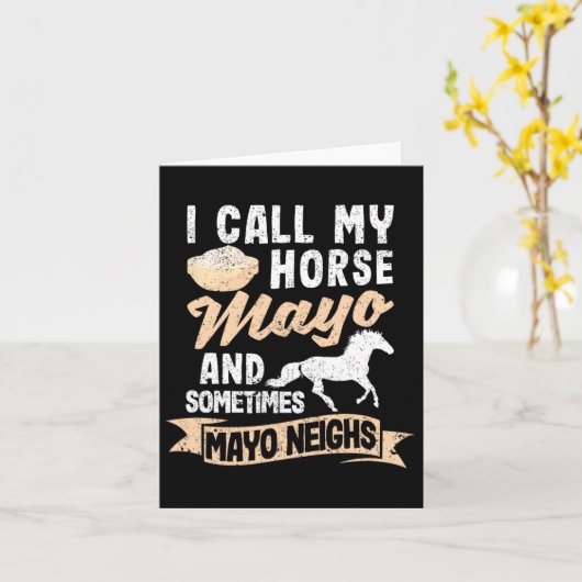 Ich nenne mein Pferd Mayo und manchmal Mayo Nachba Karte (Gelbe Blume)