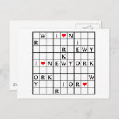 Ich ♥ NEWYORK Postkarte (Vorne/Hinten)