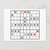 Ich ♥ NEWYORK Postkarte (Vorderseite)