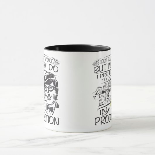 Ich nicht immer prüfe meinen Code Tasse (Zentrum)