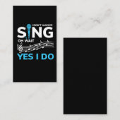 Ich nicht immer singe oh Wartezeit, ja, das ich Visitenkarte (Vorne/Hinten)