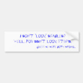 Ich nicht "schaue" mit Behinderung? Autoaufkleber (Vorne)