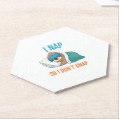 Ich Nickerchen, also schlage ich keinen Funny Funn Untersetzer (angewinkelt)