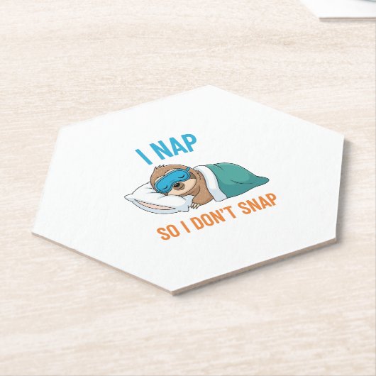 Ich Nickerchen, also schlage ich keinen Funny Funn Untersetzer (angewinkelt)