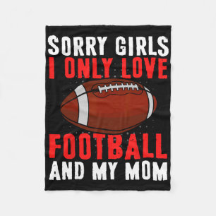 Ich nur Liebe Fußball und meine Mama Valentinstag Fleecedecke