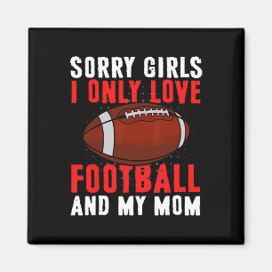 Ich nur Liebe Fußball und meine Mama Valentinstag Magnet