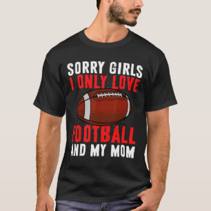Ich nur Liebe Fußball und meine Mama Valentinstag T-Shirt