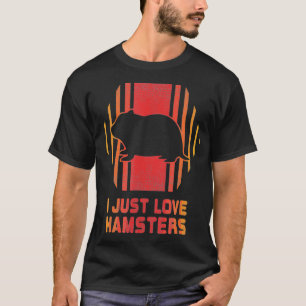 Ich nur Lieben Hamsters Retro Vintag 80er Stil T-Shirt
