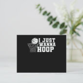 Ich nur Wanna Hoop | Basketball-Design Postkarte (Stehend Vorderseite)