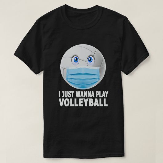Ich nur Wanna Volleyball T-Shirt (Design vorne)