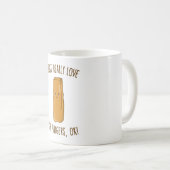 Ich nur wirklich Liebe Fisch Fingers, Ok! Niedlich Kaffeetasse (VorderseiteRechts)