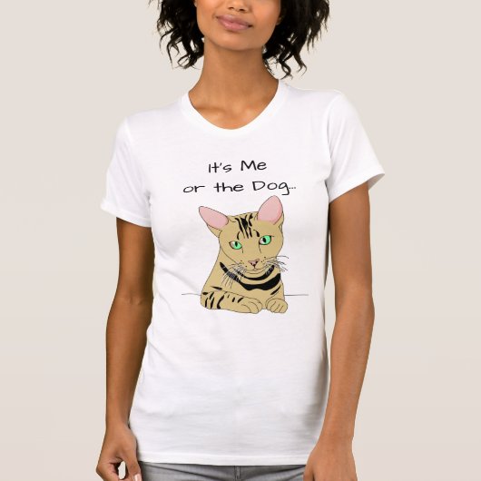 Ich oder die Katze, Bye Fido, Funny Cat Shirt (Vorderseite)