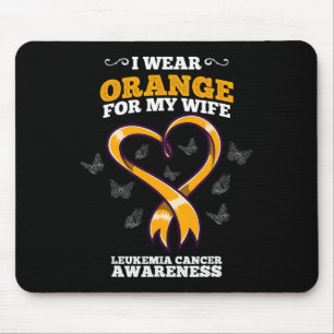 ich Orange Ehefrau Leukämie Krebs Bewusstsein Blut Mousepad