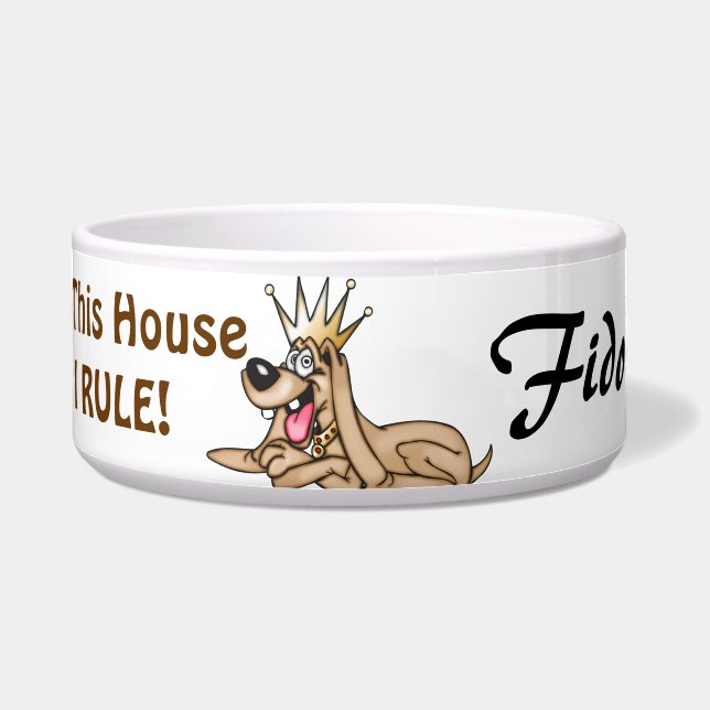 Ich ordne kundengebundene Hundeschüsseln an Napf (Vorderseite)