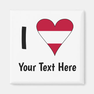 Ich (Österreichische Flagge Herz Liebe) Ihren Text Magnet