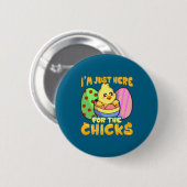 Ich Ostertag Ei M Hier Button (Vorne & Hinten)
