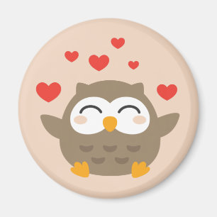 Ich Owl Sie Illustration Magnet